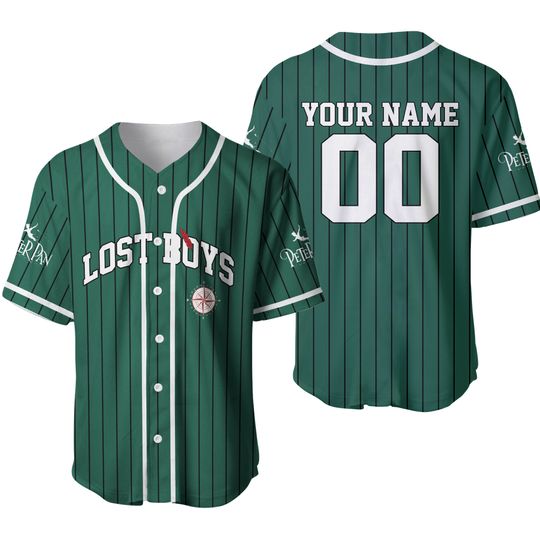 Personalize Peter Pan Lost Boys Baseball Jersey, Disney Characters Shirt