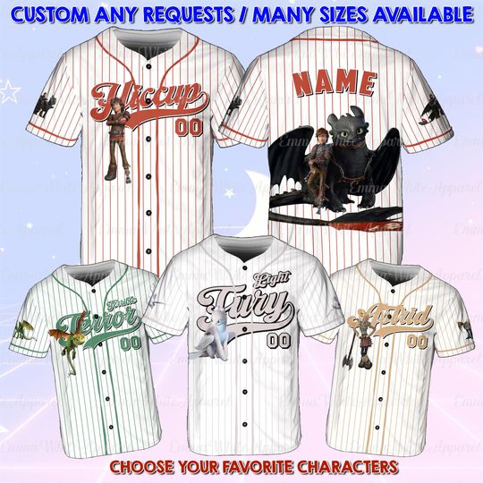 Discover Flying Dragon Baseball Jersey, Black Cat Dragon Movie Jersey, Boy And Black Dragon Jersey, Night Dragon Jersey Shirt, Viking Dragon Jersey