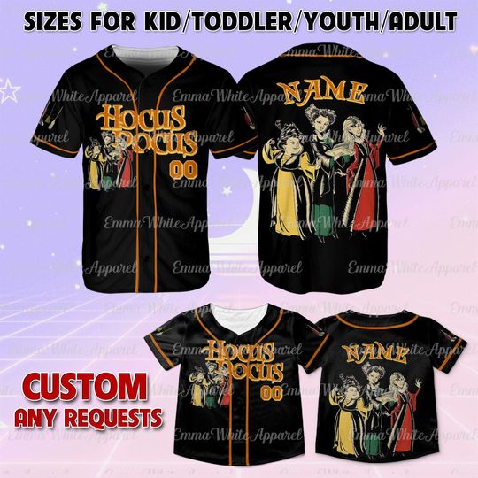 Disney Hocus Pocus Just a Bunch Sisters Jersey, Disney Sanderson Sister Shirt, Winifred Sarah Mary Sanderson, Disney Hocus Pocus Shirt