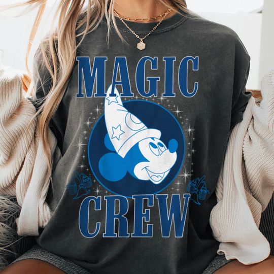 Mickey Fantasia Magic Crew Classic Shirt, Sorcerer Mickey Shirt, Wizard Mickey Tee, Mickey Mouse Magic Vacation Shirt