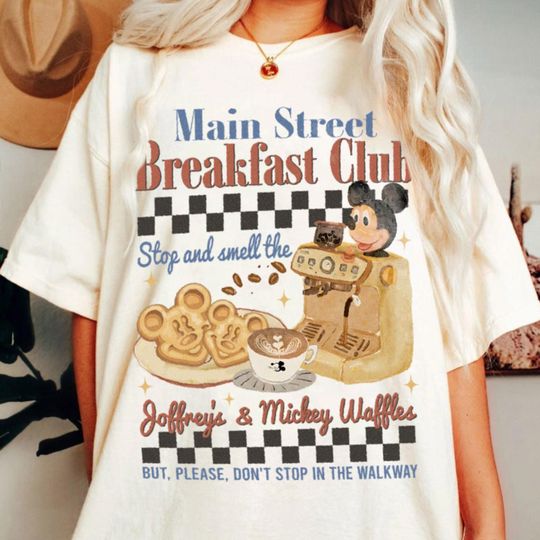 Main Street Breakfast Club T-Shirt, Valentine Gift, Trending Unisex Tee, Disneyland Vacation Trip Gift 2025
