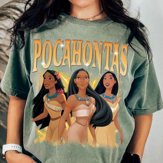 Pocahontas Comfort Color T-Shirt, Retro Comfort Color T-Shirt, Valentine Gift, Trending Unisex Tee, Disneyland Vacation Trip Gift 2025