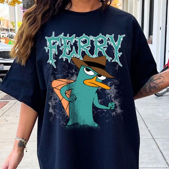Perry Phineas and Ferb Metal Comfort Color T-Shirt, Trending Unisex Tee, Disneyland Vacation Trip Gift 2025