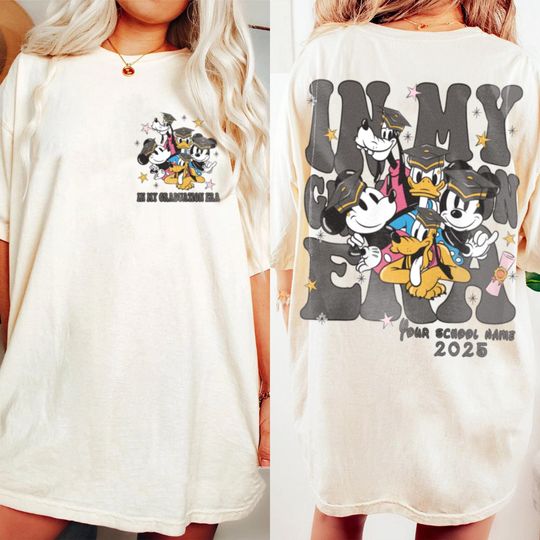 Custom Name School In My Graduation Era T-Shirt, Trending Unisex Tee, Disneyland Vacation Trip Gift 2025