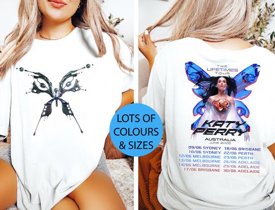 SHIPS NEXT DAY Child/Youth Katy Perry Tour T-Shirt, The Lifetimes Tour T-Shirt, Australia 2025, Katy Perry T-Shirt, Butterfly Dreams T-Shirt
