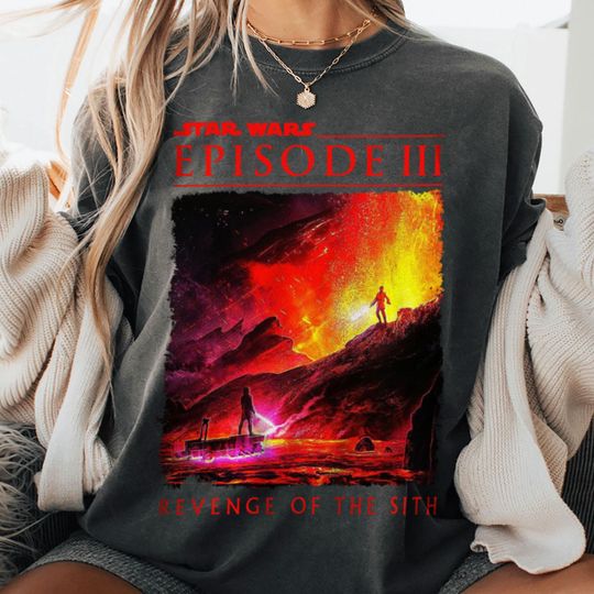 Episode III Revenge The Sith Fight Lightsaber T-Shirt, Starwars Episode III Revenge of The Sith Tee, Trending Unisex Tee 2025