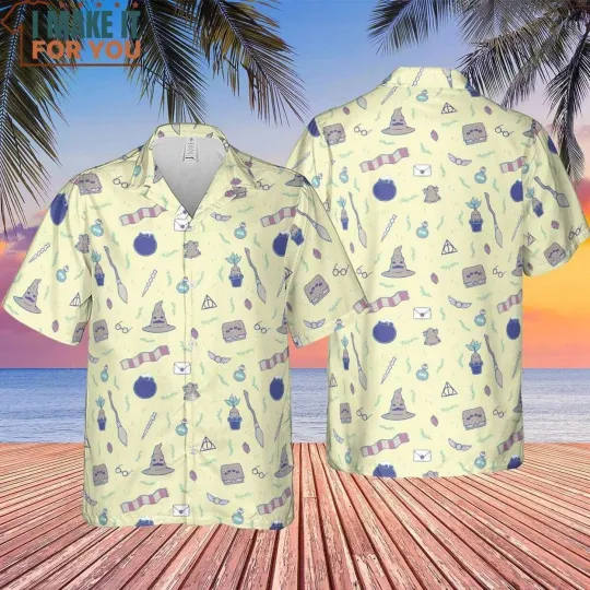 Harry Potter Hawaiian Shirt Casual Button Down Unisex Adults