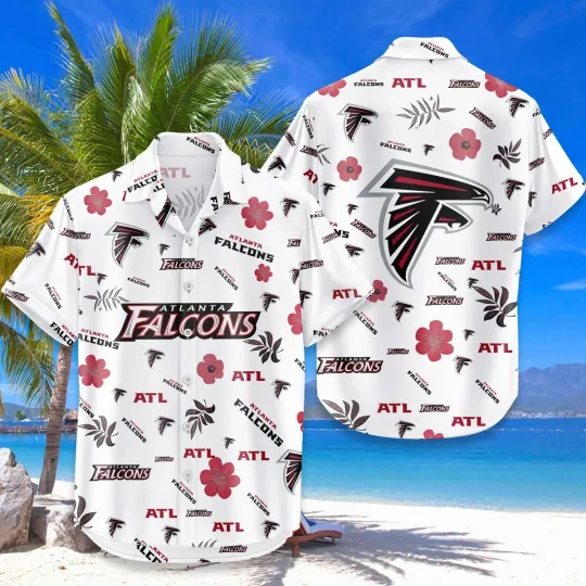 Atlanta Football Team Falconss Hawaiian Button Down Shirt Unisex