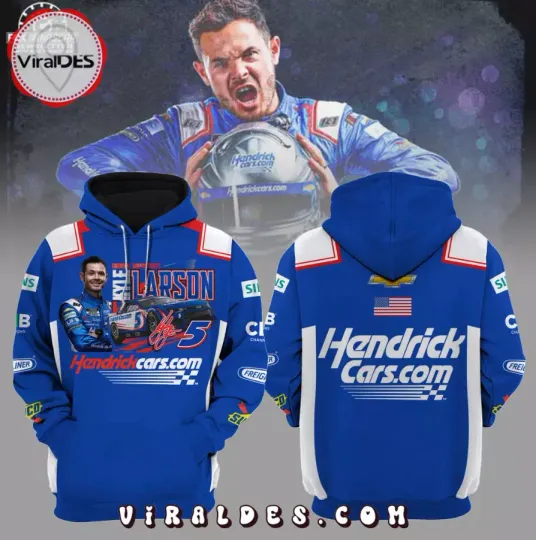 Kyle Larson Jh Design Navy 3D Hoodie, Unisex All Size