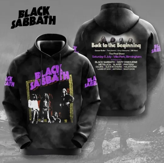 Black Sabbath 3D Hoodie 2025 Tour Unisex Apparel
