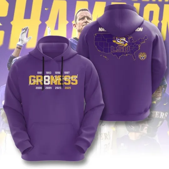 LSU Tigers Baseball 3D Hoodie - All Sizes Available