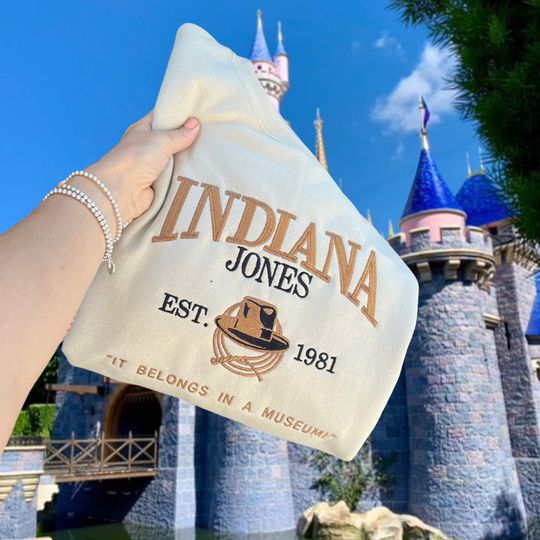 Disneyland Embroidered Sweater, Disneyland Sweatshirt, Disneyland Shirt, Mens Disneyland Shirt, Mens Disneyworld Shirt, Indiana Jones Shirt