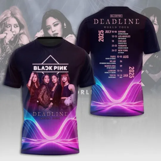 BLACKPINK Deadline World Tour 2025 3D T-Shirt
