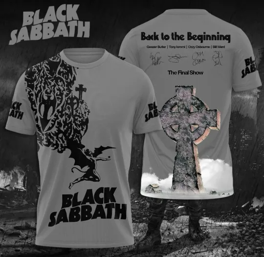 Black Sabbath Back To The Beginning 2025 Tour 3D T-Shirt