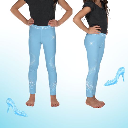 Kids Disney Cinde Leggings Blue Glass Slipper