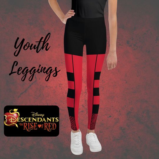 Descendants Rise of Red Youth Leggings - Kids Disney Costume Pants