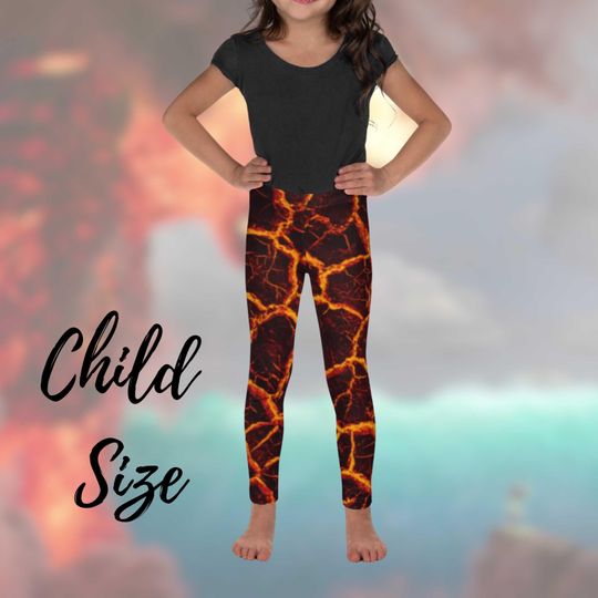 Tefiti Kid's Leggings Lava Monster Disney Moana Character