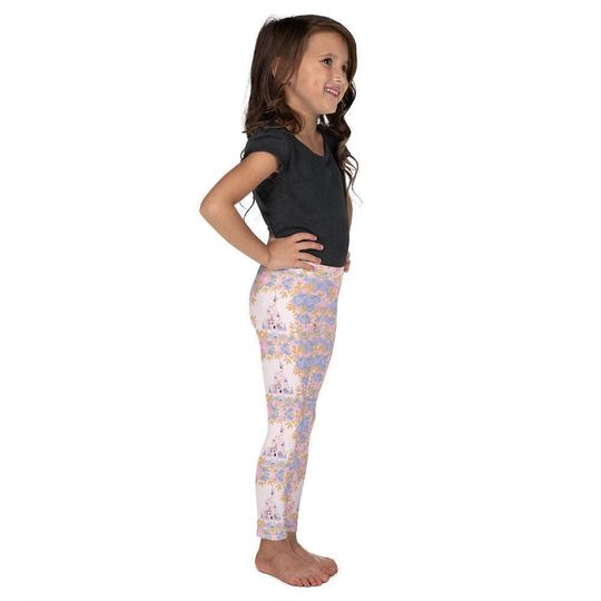 Happiest Place Kids Yoga Leggings - Disney Sleeping Beauty Castle Design