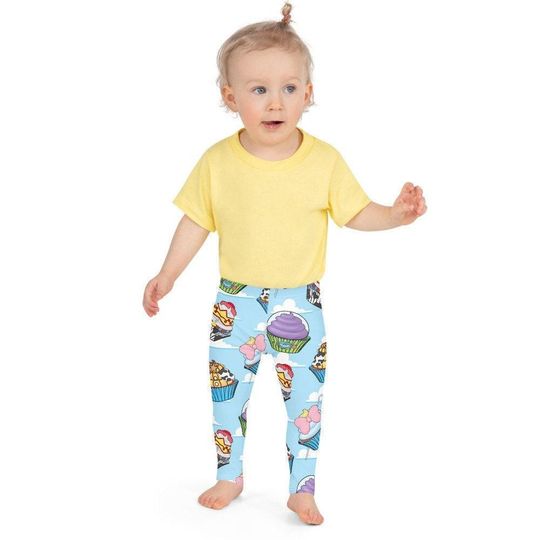 Toy Story Cupcakes Kids Leggings - Toddler Preteen Leggings with Bo Peep, Woody, Buzz Lightyear