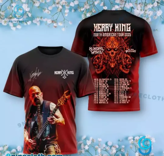 Kerry King North American Tour 2025 3D T-Shirt