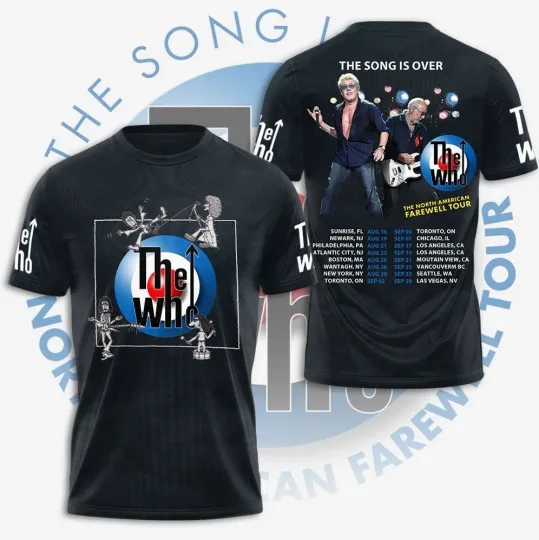 The Who The Song Is Over The North American Farewell Tour 2025 3D T-Shirt