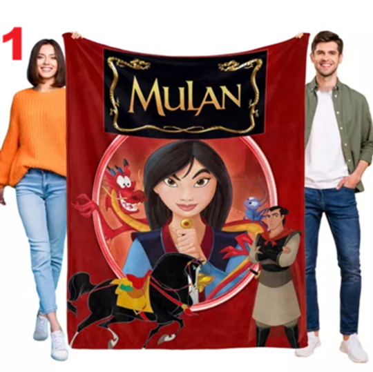 Mulan Blanket Bed sofa Fleece Cozy Lightweight Birthday Gift for Kids