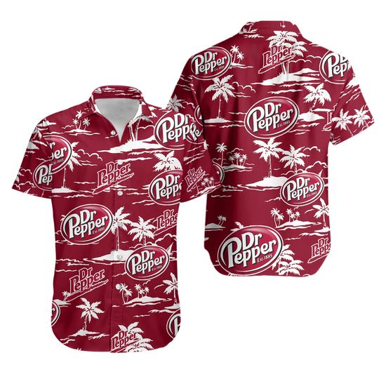 Dr Pepper Shirt, Dr Pepper Hawaii Style Shirt, Unisex Dr Pepper Summer Shirt