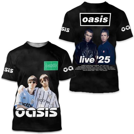 Discover Oasis Band Live 25 T-Shirt 3D