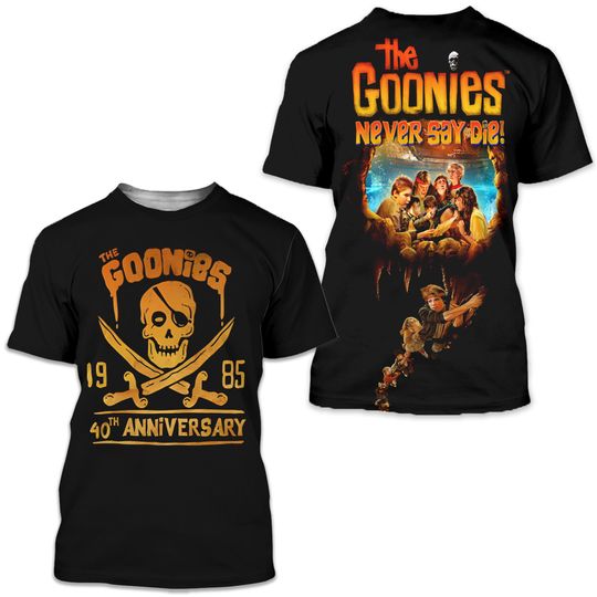 The Goonies 1985 40th Anniversary Never Say Die 3D T-Shirt