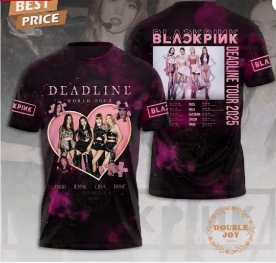 Blackpink Deadline World Tour 2025 T-Shirt