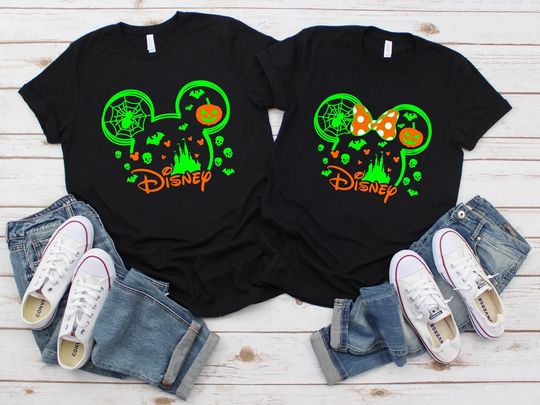 Disney Halloween Custom T-Shirt, Family Matching Disney Tee, Disneyland Halloween Shirt, Disney Fall Apparel