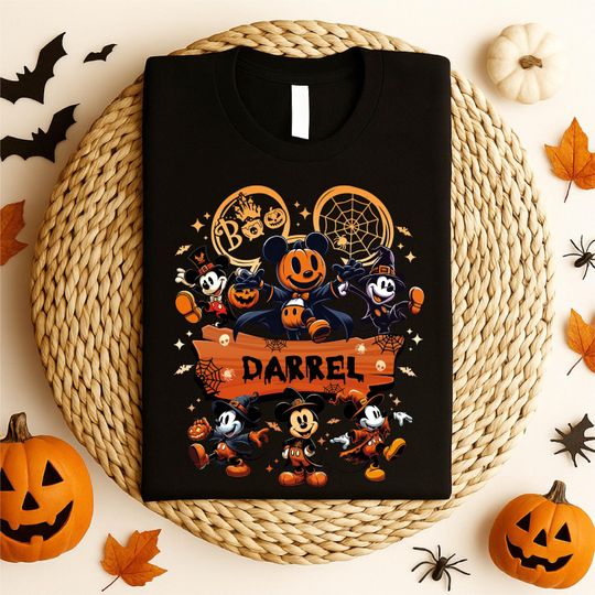 Custom Disney Mickey Halloween 2025 T-Shirt, Halloween Family Tee, Mickey Ghost Shirt