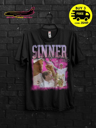 Jannik Sinner 2025 Wimbledon Champion T-Shirt, Tennis Fan Shirt, Unisex Gift for Men and Women, Italian