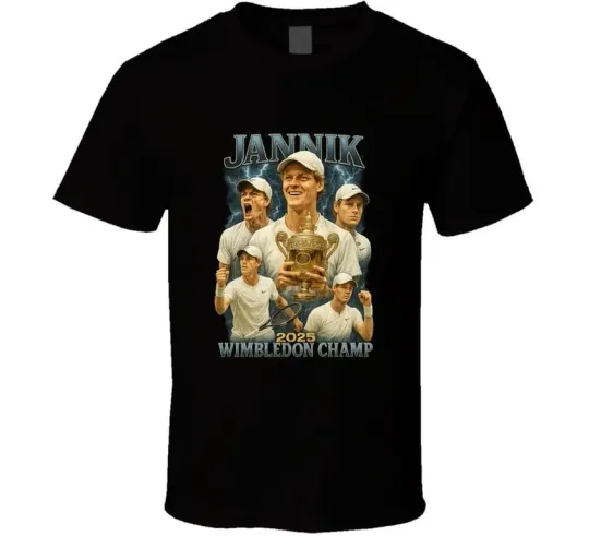 Jannik Sinner 2025 Wimbledon Champion T-Shirt