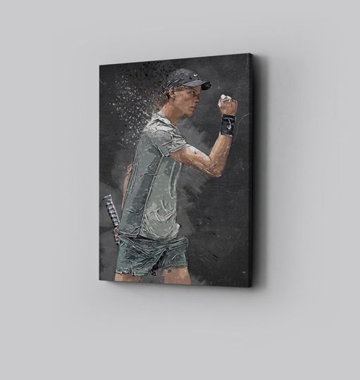 Jannik Sinner Premium Matte Tennis Poster Wall Art Decor