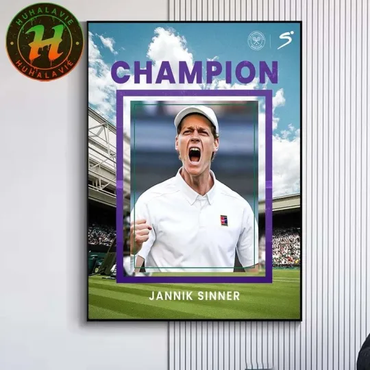 Congrats Jannik Sinner Wimbledon Champion 2025 Poster