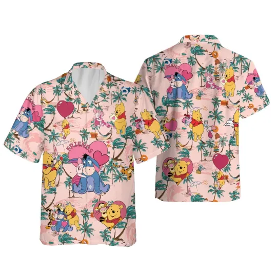 Winnie the Pooh Hawaiian Button Down Shirt