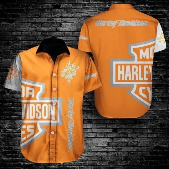 Harley Racing Davidson Casual Button Down Shirt