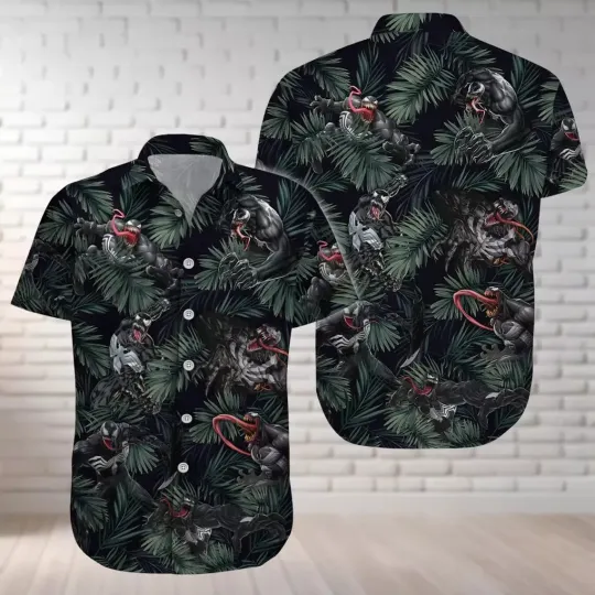 Venom Hawaiian Button Down Shirt