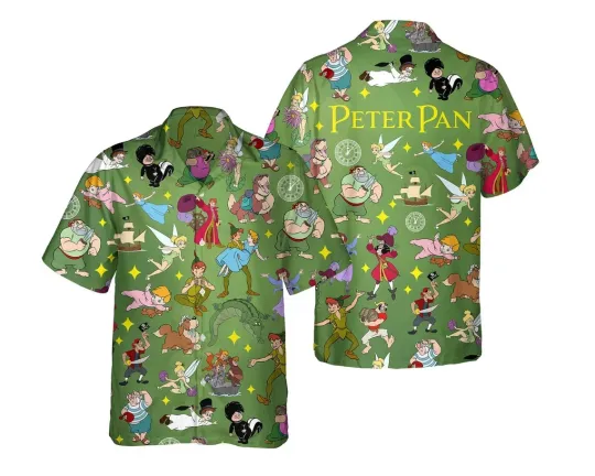 Peter Pan Hawaiian Button Down Shirt
