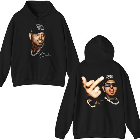 Chris Brown Vintage Middle Finger Unisex Hoodie, Concert 2025 Hoodie, Breezy Bowl XX Graphic Hoodie, Music Y2k Hoodie