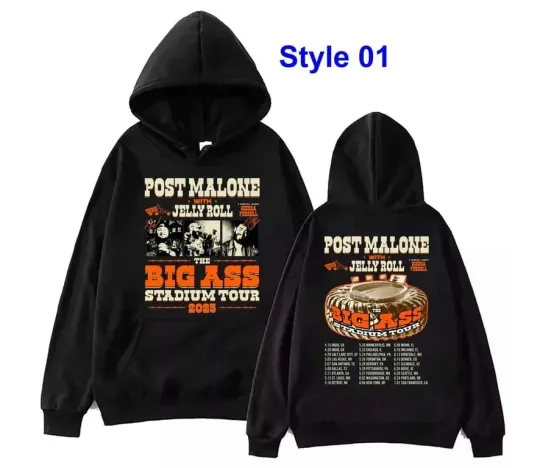 Post Malone Tour Big Ass Stadium Hoodie 2025