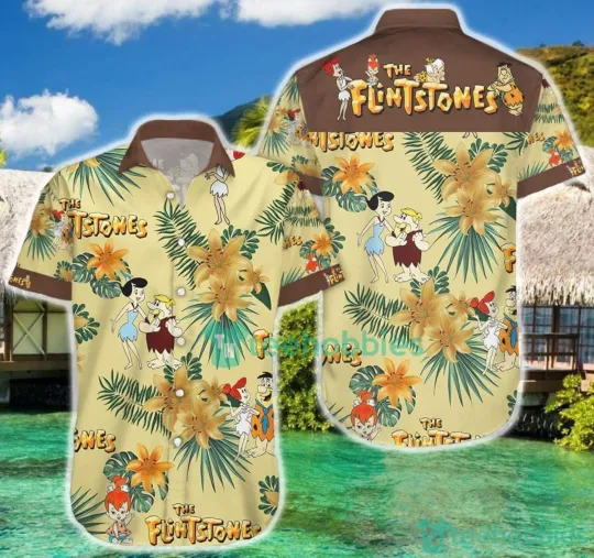 The Flintstones Hawaiian Button Down Shirt