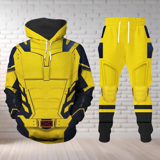 Wolverine Costume Hoodie, Wolverine Joggers, Superhero Movie Character Hoodie, Logan Costume Hoodie, Halloween Costume For Men Women