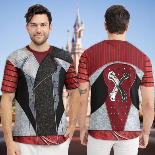 Carlos De Vil Costume T-Shirt, Descendants 2 Cosplay Costume Shirt, Descendants Carlos De Vil Cosplay Tee, Halloween All Over Print Tee