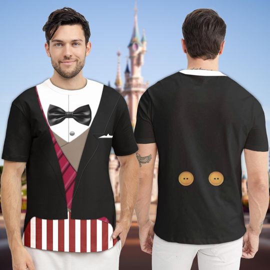 The Haunted Mansion Movie Ghost Costume, The Guy Suit 3D Cosplay T-shirt, Halloween Friend Group Party Tee, Horror Halloween Shirt