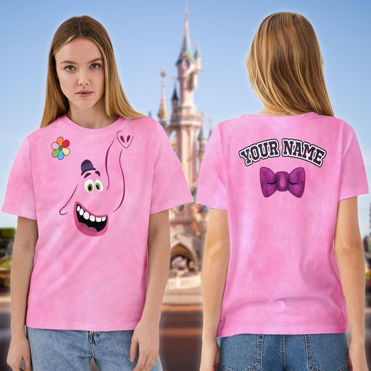 Personalize Inside Out 3D Costume Shirt, Bing Bong Cosplay Costume Hoodie, Halloween 3D Cosplay Outfit, Movie Character All Over Print Shirt