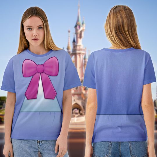 Blue Fairy Godmother Women 3D T-Shirt, Cinde Halloween Costume For Family Group T Shirt, Magic Princess Godmother Cosplay
