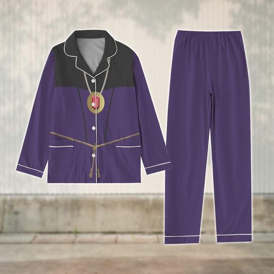 Evil Queen Pajama Set, Disney Villain Sleepwear, Purple Costume Pajamas for Adults, Halloween Loungewear, Fairytale PJs