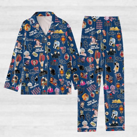 Pedro Pascal Pajamas Set, Pedro Pascal Thick Pajamas, I Love Pedro Pascal Pajamas Set Women, Movie Lover Gift, Gift For Fans